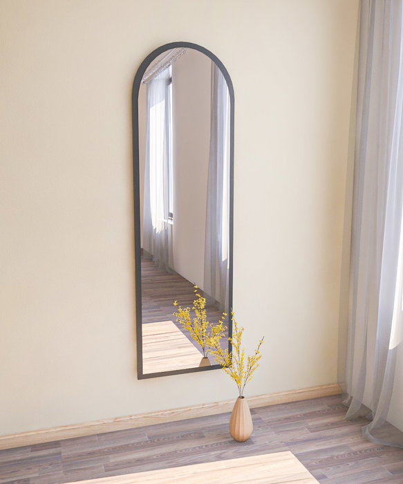 Hanah Home Espejo Ecológico Flotal-E Negro 160x50 cm MDF